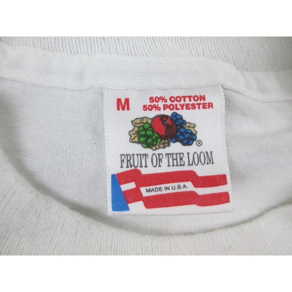 VINTAGE‎ Emerson Fittipaldi Shirt Mens Medium White Rapid Transit Racing 1991* - Picture 9 of 9